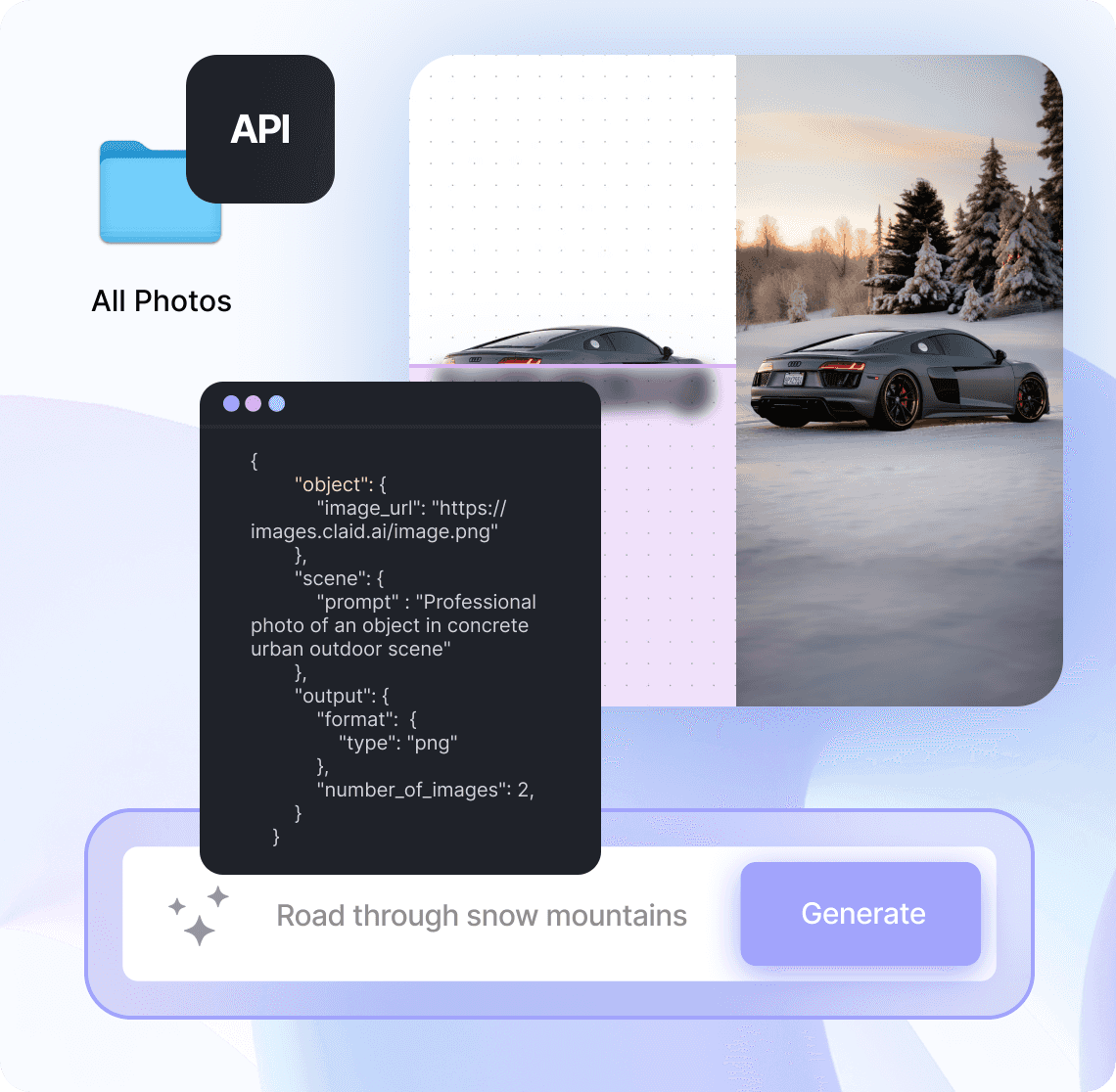 AI Background API illustration