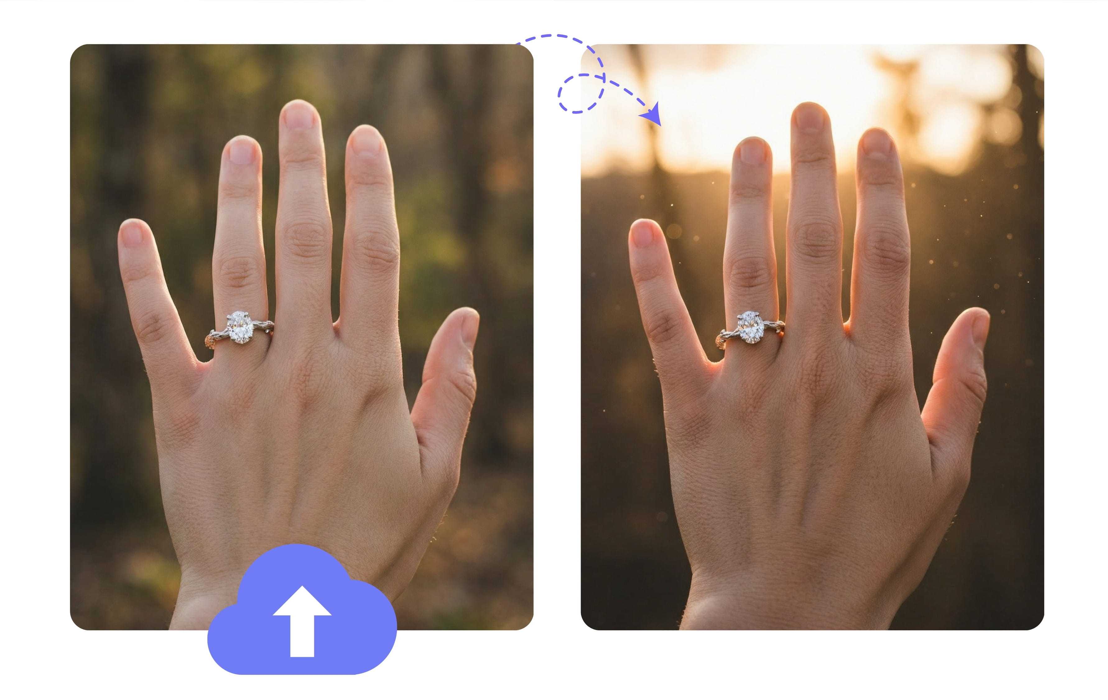 Select the image to relight - upload interface