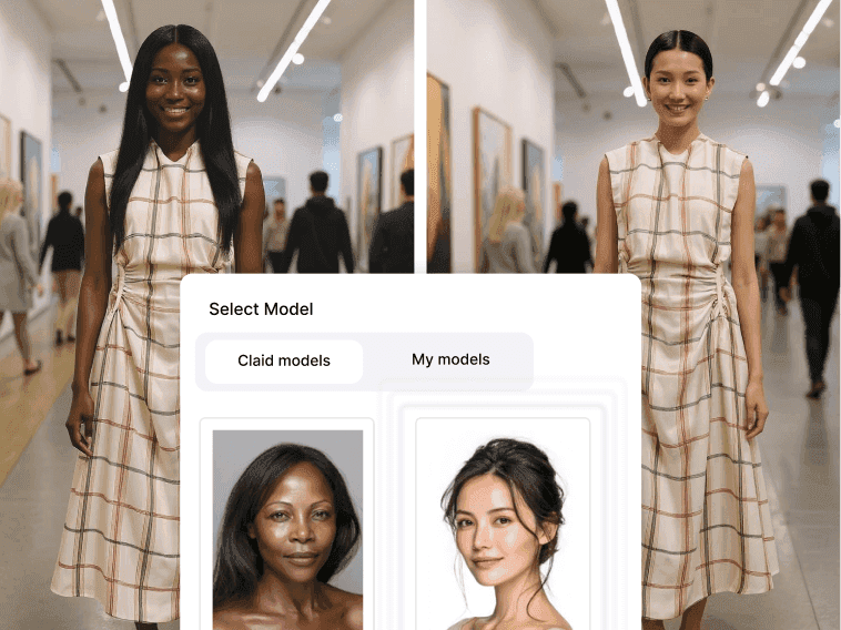 Flat-lay to on-model
