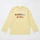 Flat lay of a yellow Problem Child long sleeve sweatshirt
