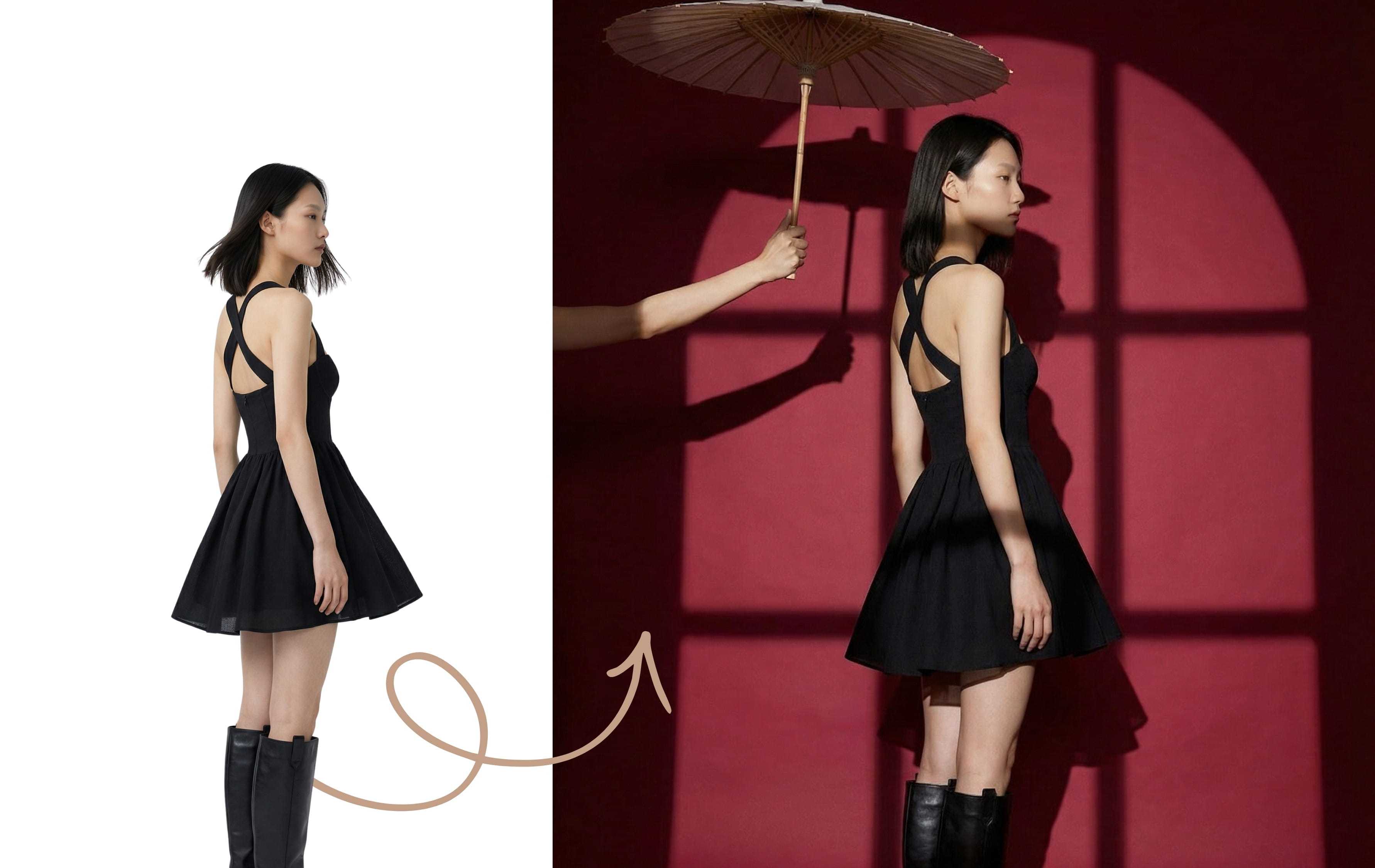 High-quality AI generative fill output showing product with added elements