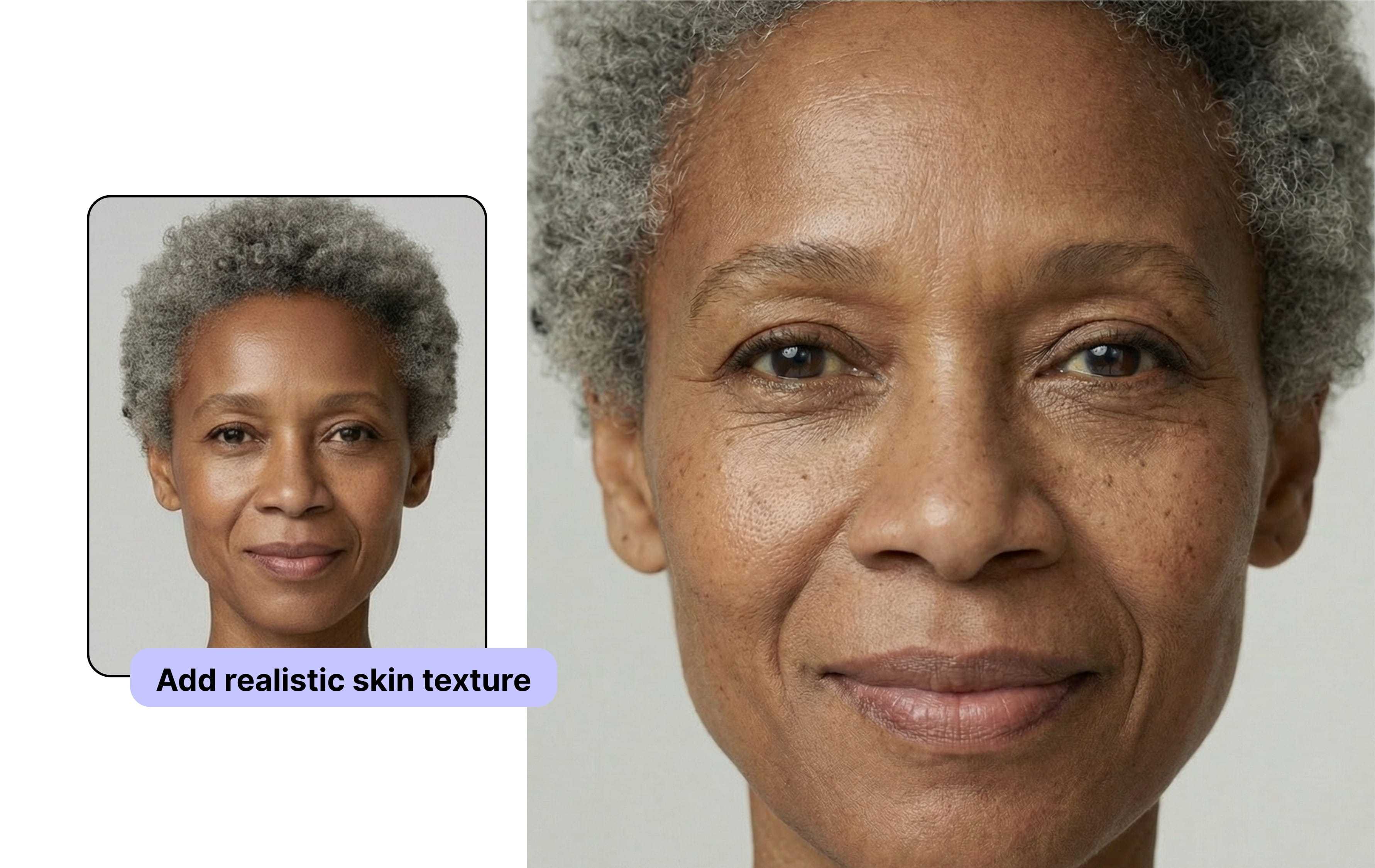 Step 2: Describe the skin texture changes you want