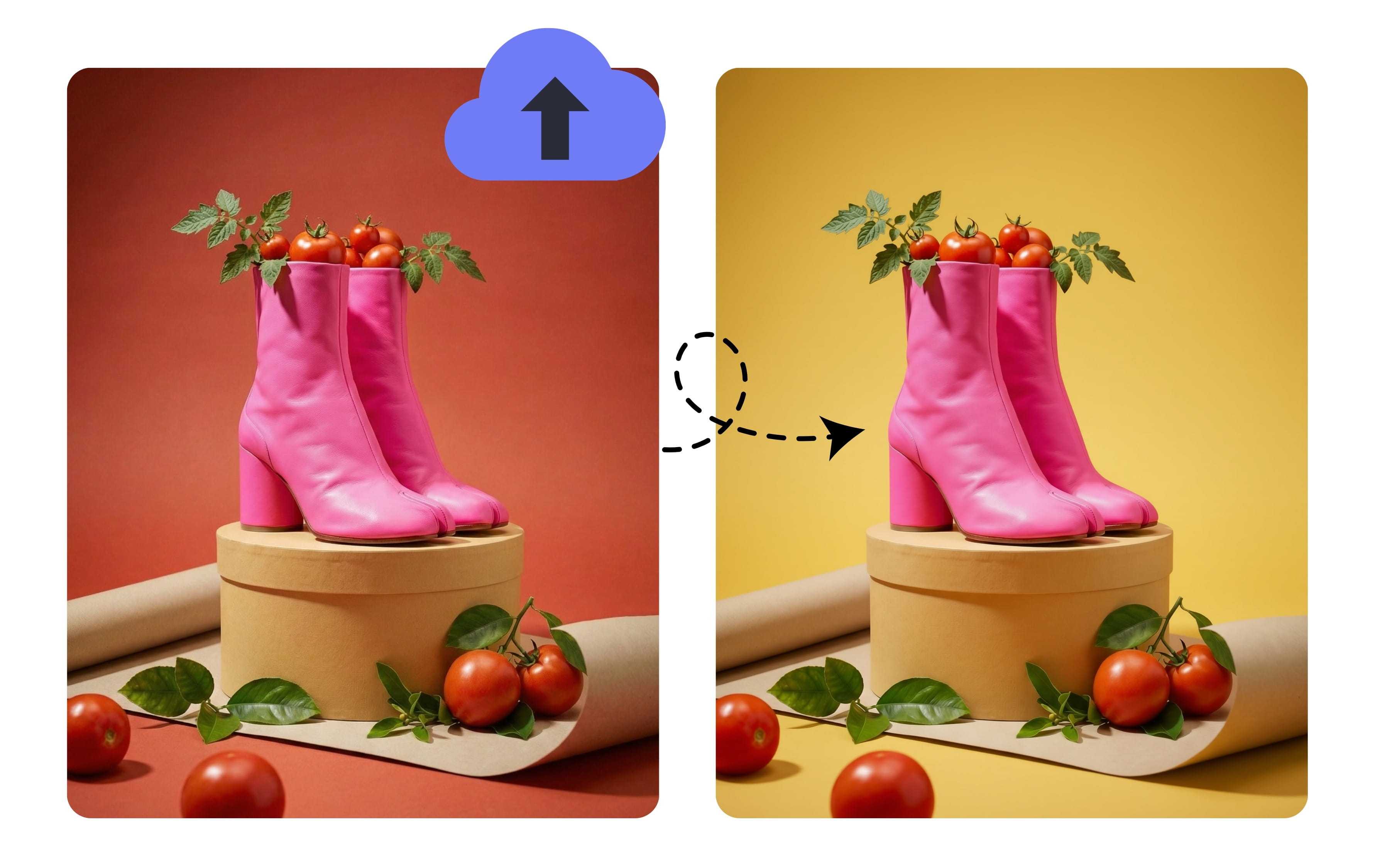 Select your photo - serum bottle upload interface