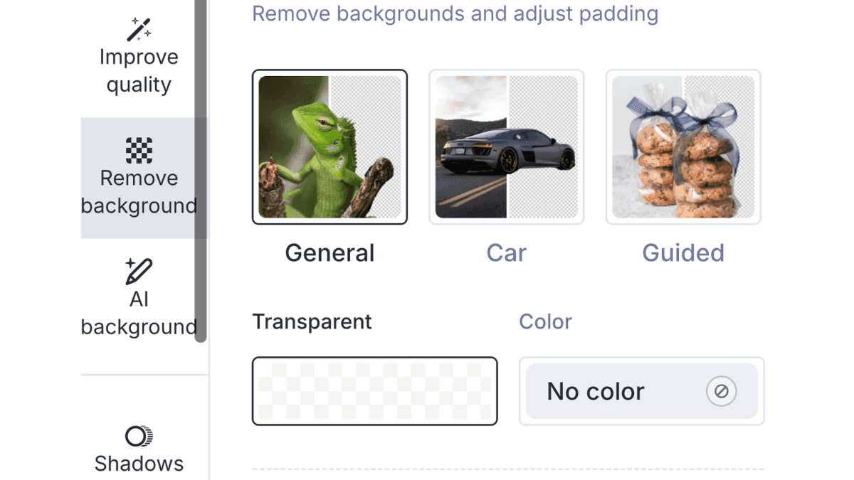 Let AI make the background transparent