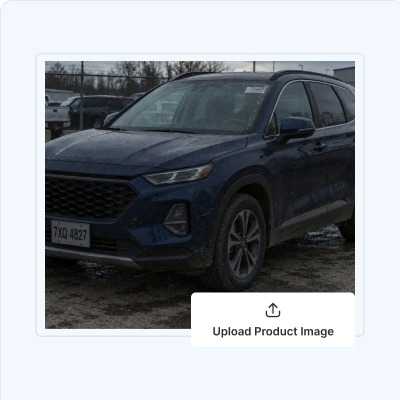 Messy seller-uploaded car photo with a cluttered background