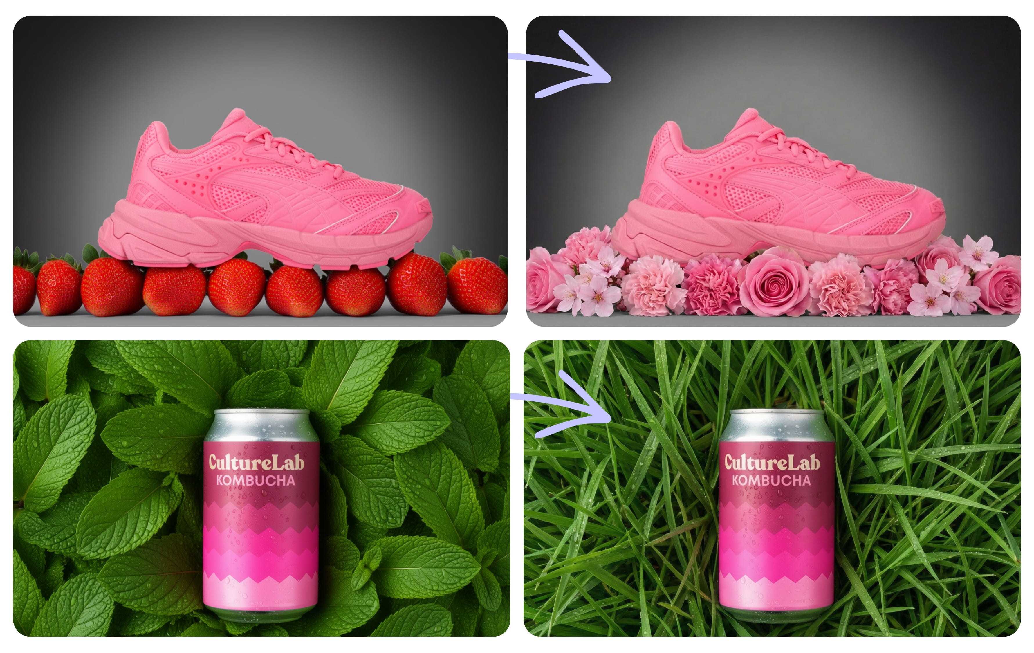 Swapping elements without reshooting - fashion model with different backgrounds