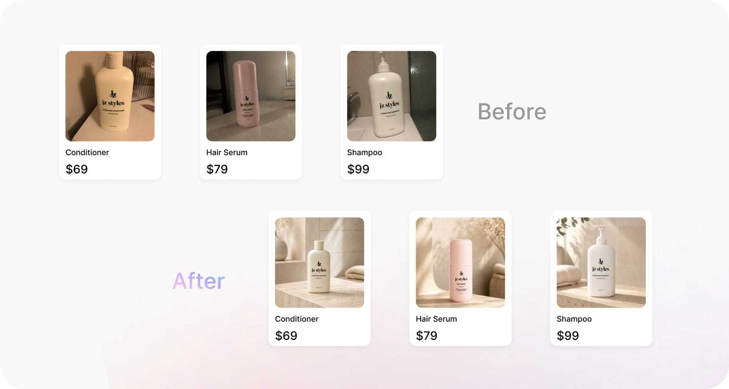 Catalog refresh workflow — refreshed product visuals