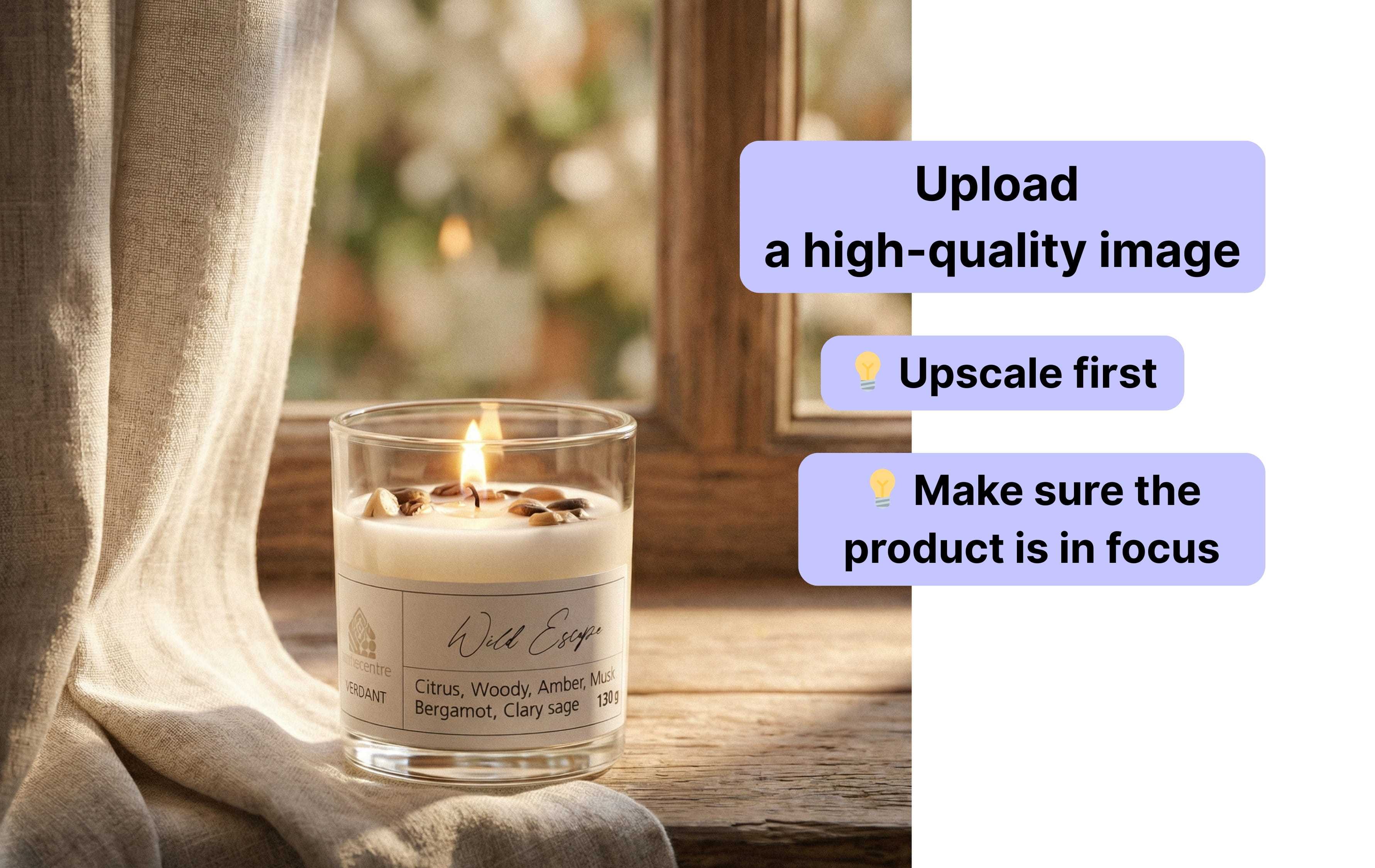 Upload a product shot