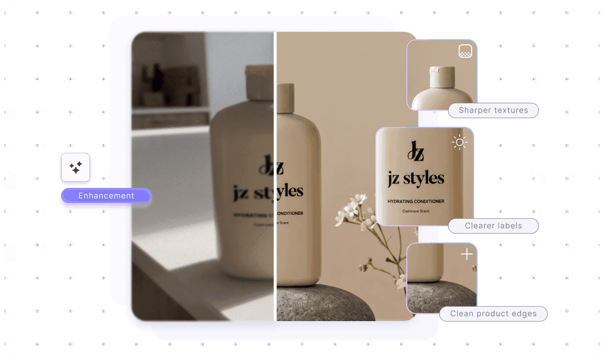 AI image enhancement for ecommerce product photos