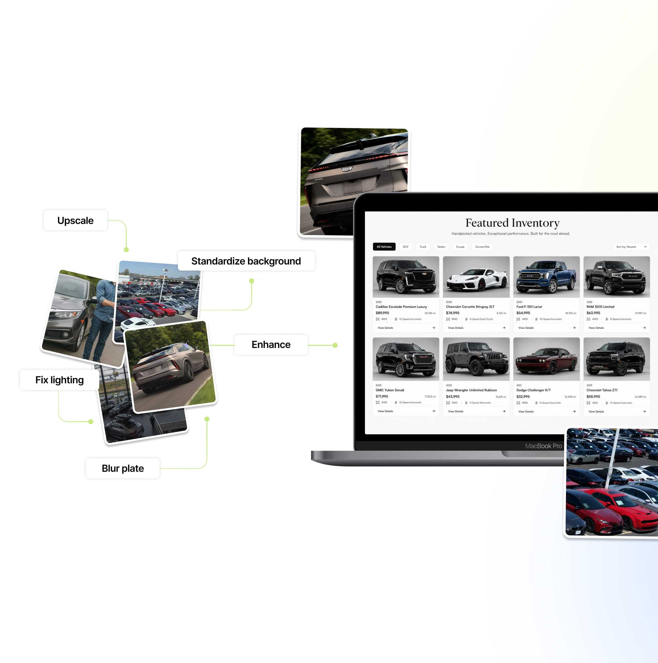 Automated car photo editing for faster listings