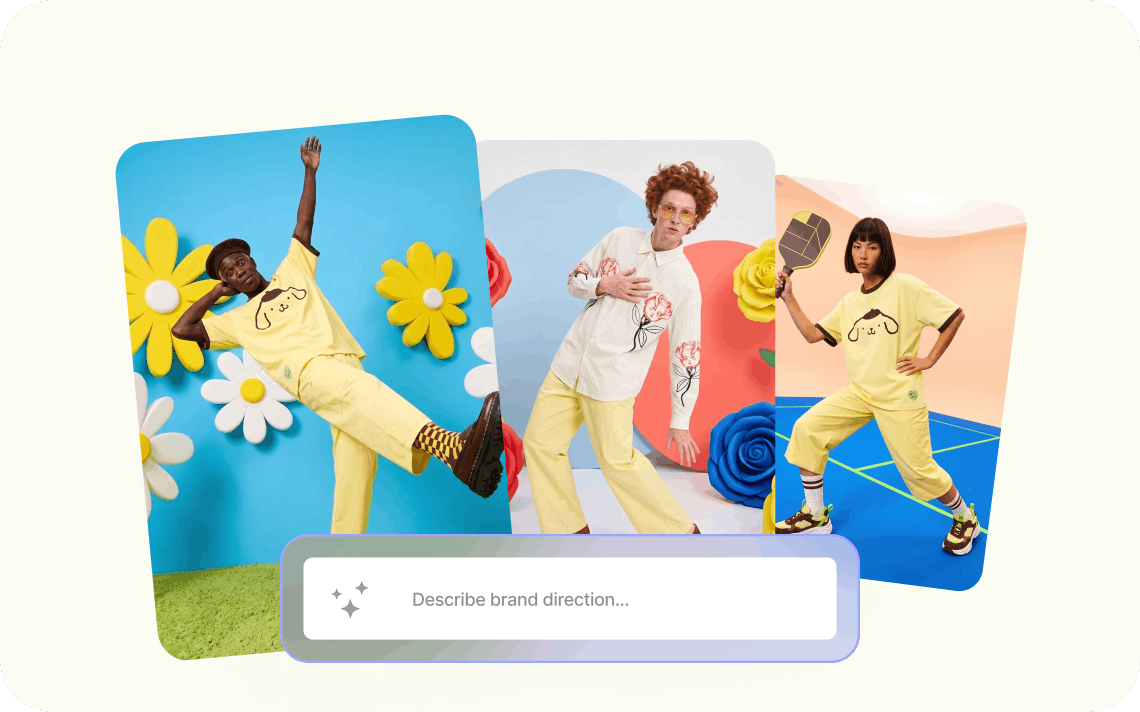 Fashion campaign scenes generated with consistent brand art direction