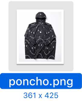 Flatlay upload example