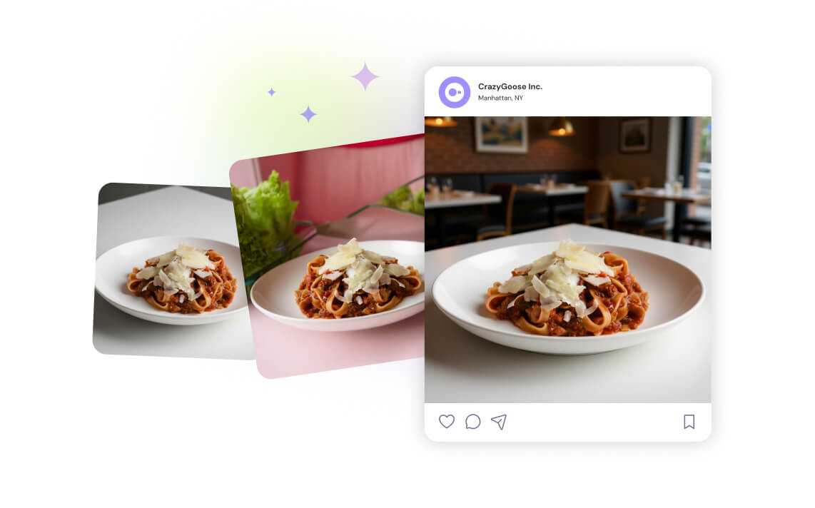 Clean and appetizing food photo generation