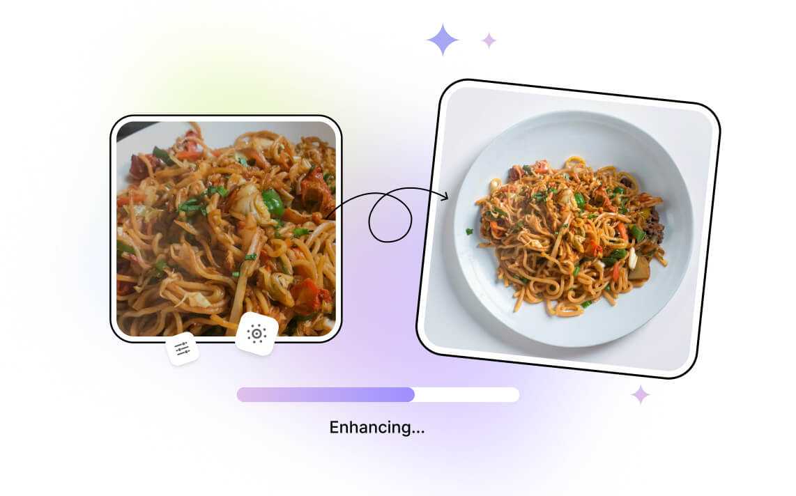 Menu image enhancement for low-resolution restaurant photos
