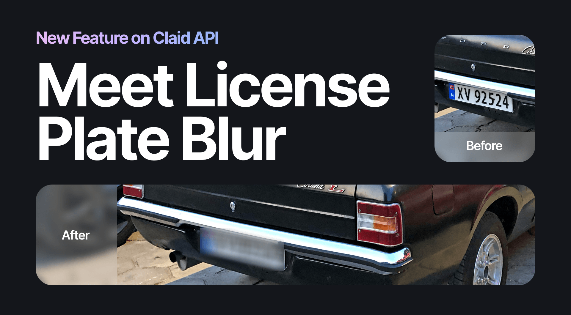 Picture for Automatically Blur License Plates in Photos on Your Website with Claid's New Feature article