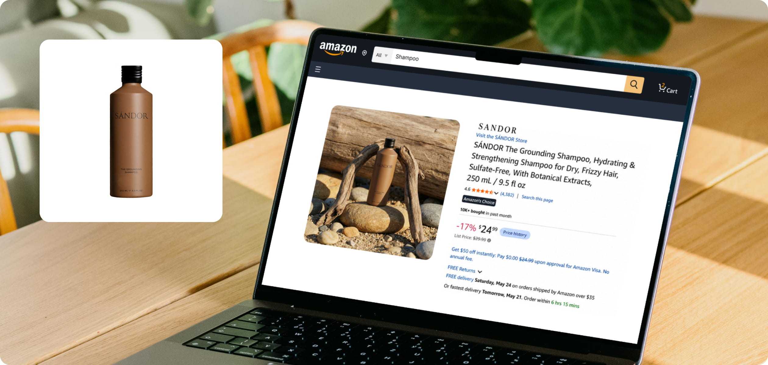 Product rendered as an Amazon main listing image